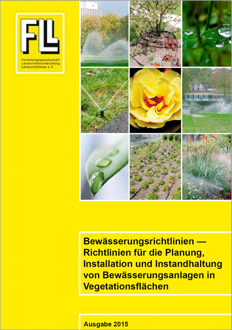 Richtlinien für die Planung, Installation und Instandhaltung von Bewässerungsanlagen in Vegetationsflächen